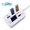 Multifunction MS/SD/M2/TF Memory Card Reader Combo High Speed 3 Port USB 3.0 HUB