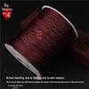 Korean Waxed Leather Cord Unisex Jade Pendant Lanyard Necklace - Red Black Weaving Thread