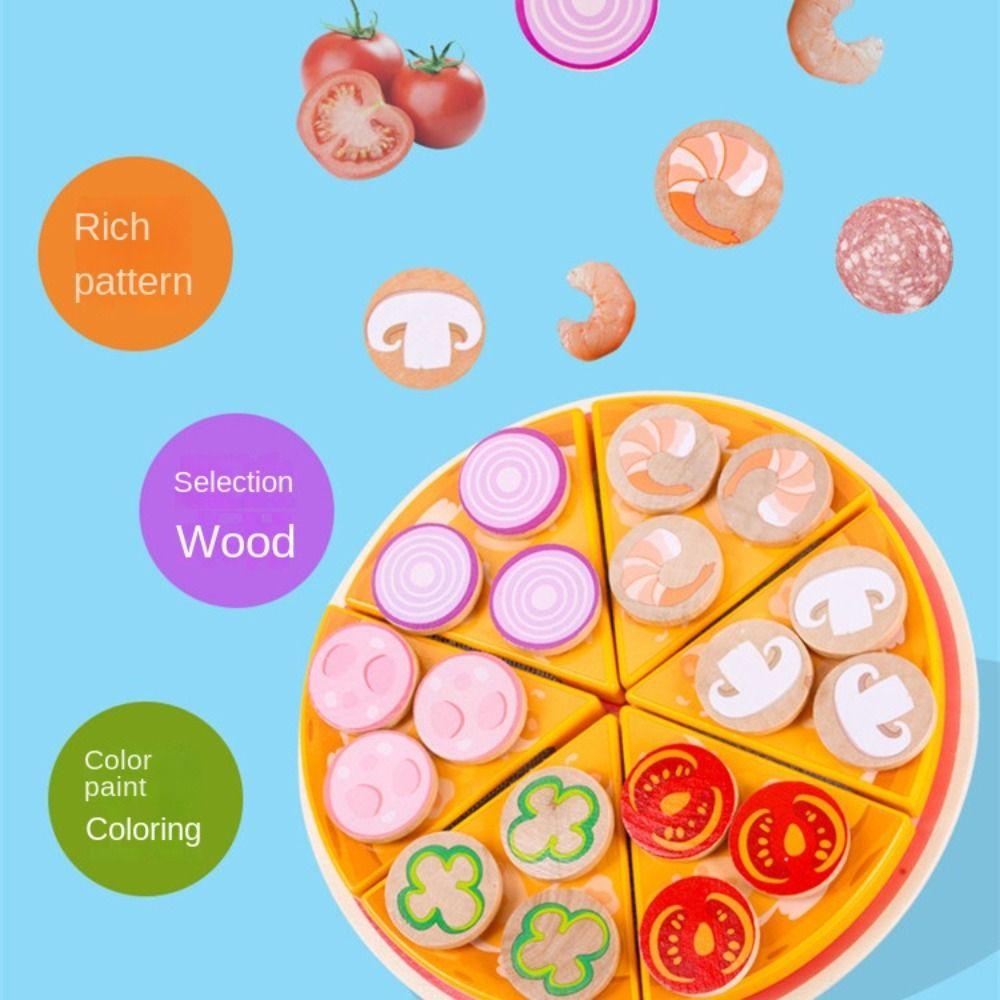 Interactive Pizza Pretend Play Toy Early Education Cookie Play Food Set House Kitchen Toys
