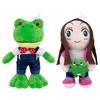 Lara Campos Plush Frog Couple Toy With Soft Short Pile For Gift And Collection