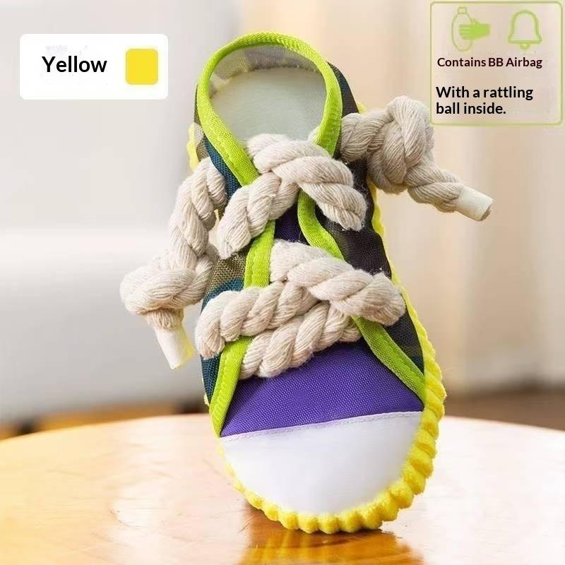 New Dog Teething Toys, Self-Entertaining Chew Shoes, Sounding Canvas Shoes, Dog Training Pet Toys & Supplies