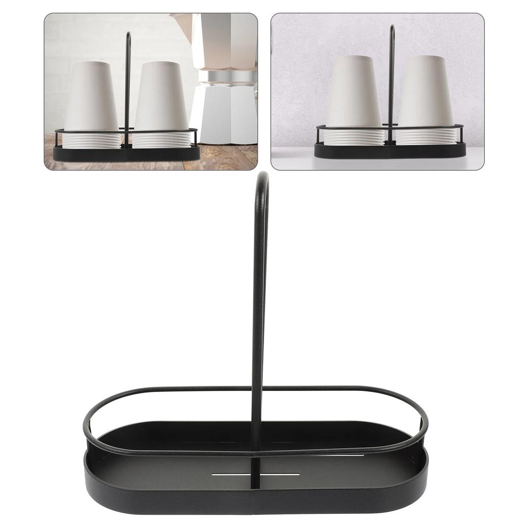 Coffee Station Organizer Paper Cup Holder Coffee Condiment Tea Bags Storage Rack for  Kitchen Home Office