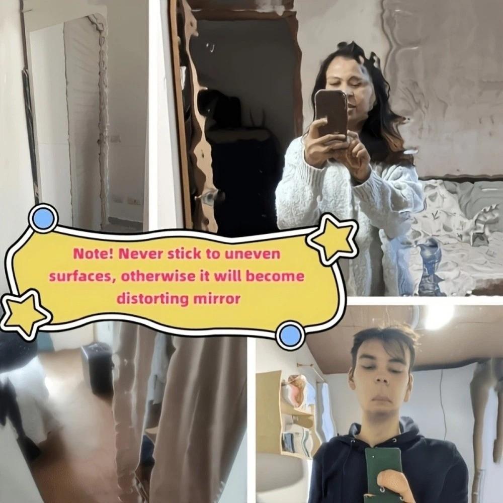 Shatterproof Wall Stickers Mirror Acrylic Glass Stickers Floor Mirror Stickers Bathroom Decor