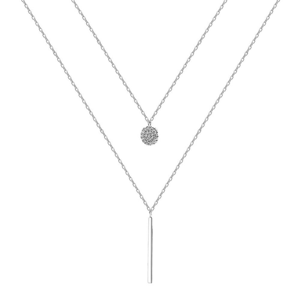 

Комплект из многослойного кулона с кристаллами и подвесками для женщин, модные квадратные стразы, женские винтажные украшения