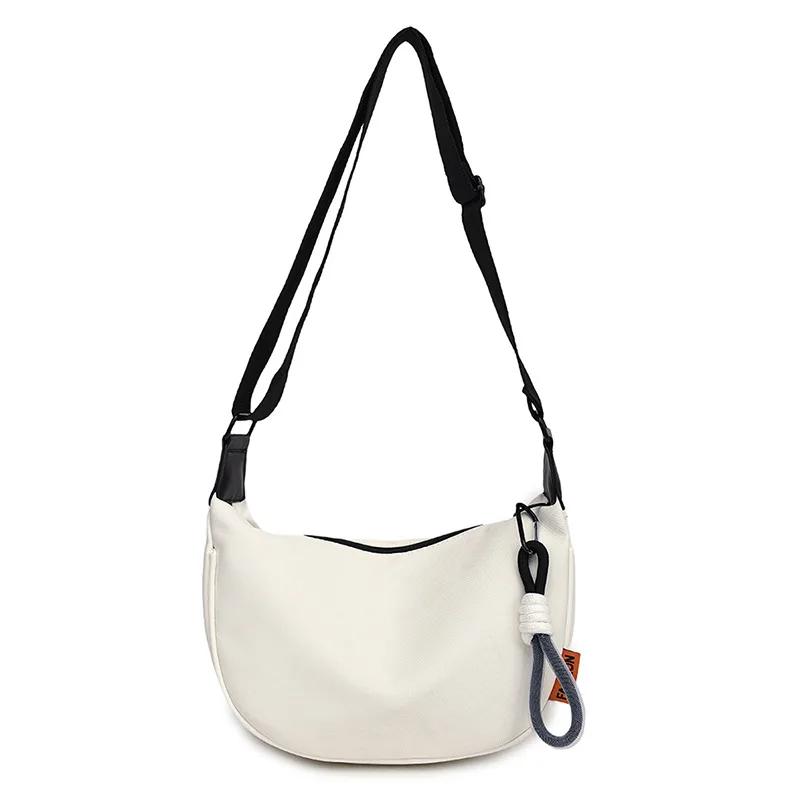 Solid Color Nyl Shoulder Bags for Women Fashi Hobos Crossbody Bag Ladies Casual Large Capacity Female Handbags Tote Purse