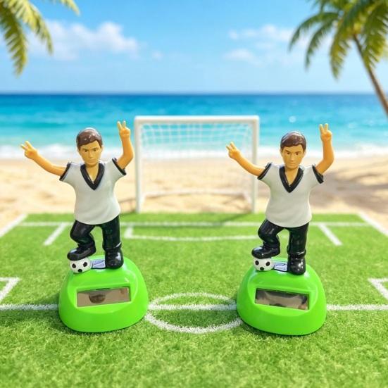 Giocattolo Solare Calcio Oscillante per Cruscotto Auto, Testa Oscillante Calcio, Decorazione Auto Scuotente per Veicolo Scrivania Ufficio, Regalo per Appassionati di Sport