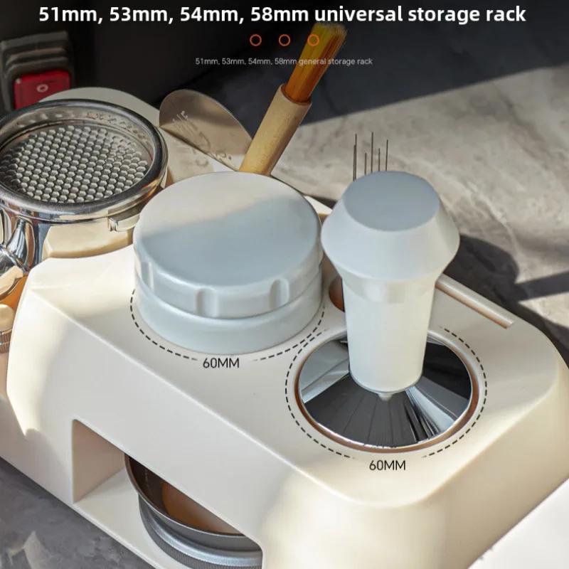 51-58mm Coffee Tamper Espresso Knock Box Station Adjustable Portafilter Holder Distributor Stand Home Barista Tool