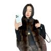 Haining Environmentally Friendly Sable Farmer Temperament Vest Autumn and Winter New Fur Vest Short Fashion Fluffy Coat