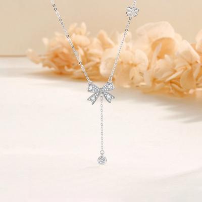 Collier à pompon avec nœud, niche exquise, Mori, petit, frais, accessoires pour vent froid, pour femmes