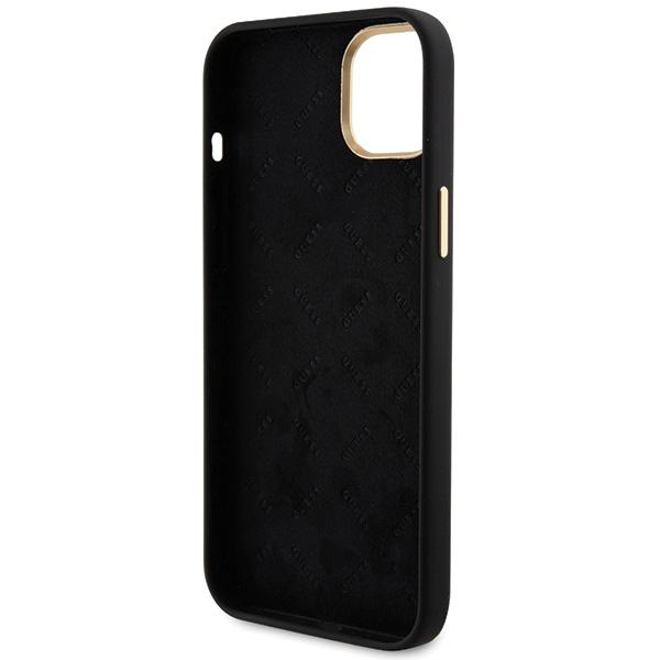 Guess Guhcp15Sm4Dgpk Iphone 15 / 14 / 136.1 Czarny/Black Hardcase Silicone Logo Strass 4G