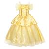 Printesa Belle Girl Costume Fantasy Dress Yellow 9 Years 140 Cm