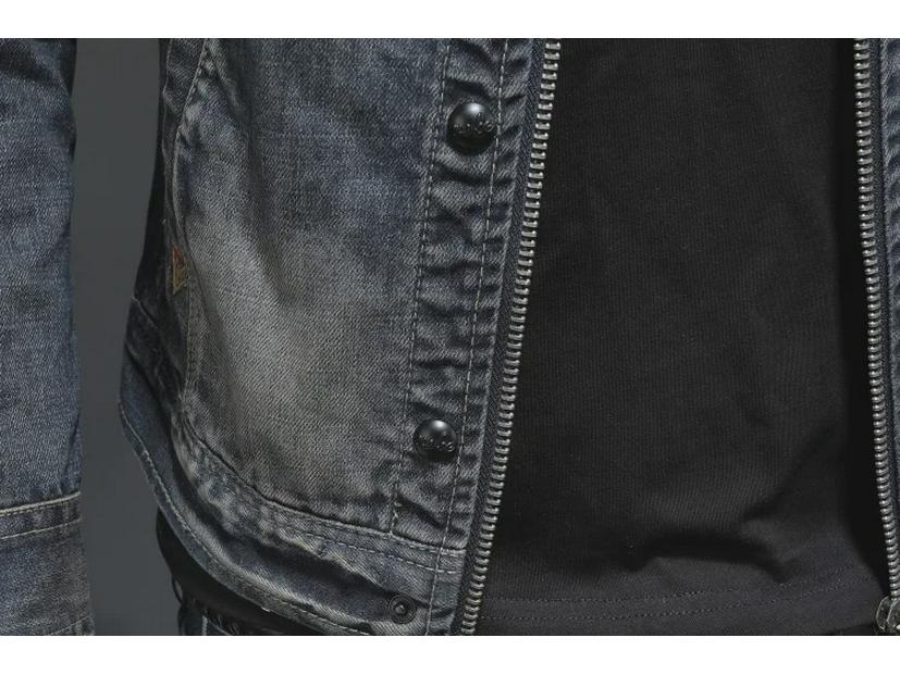 2024 Autumn Korean Trendy Men's Slim Retro Denim Jacket - Fashionable Casual Motorcycle Style