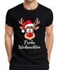 Frohe Weihnachten Rentier Rudolf Cartoon Niedlich Lustig Geschenk Herren T-Shirt
