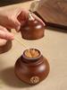Solid Wood Toothpick Box Household Living Room Walnut Wood Toothpick Holder Chinese Restaurant Creative Wood Gourd Storage Jar