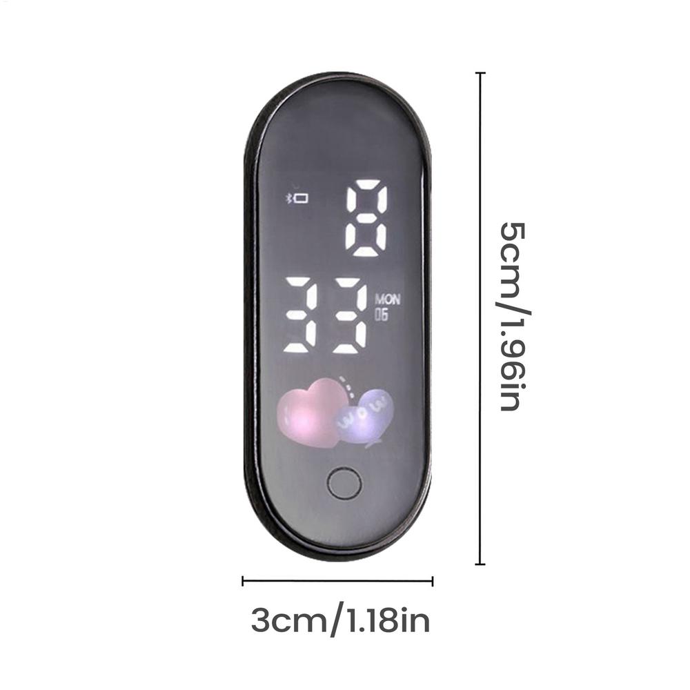 Waterproof Luminous Mini Digital Clock Adhesive for Sedan Truck Minivan Motorcycle Bike Commuting Travel Small Digital Clock