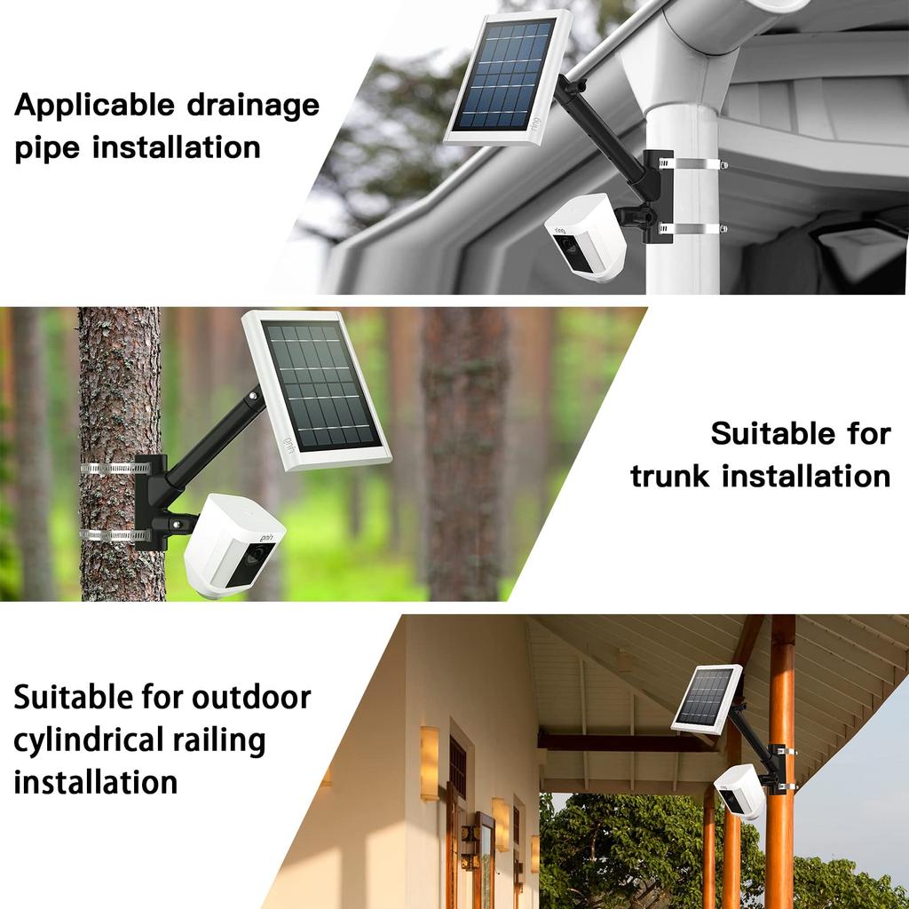 HOLACA Mastmontagehalterung für Ring Stick Up Cam Cam Solarpanel und Außenmontagezubehör 2-in-1 Cam/Spotlight Pro/Plus/Outdoor Plus,