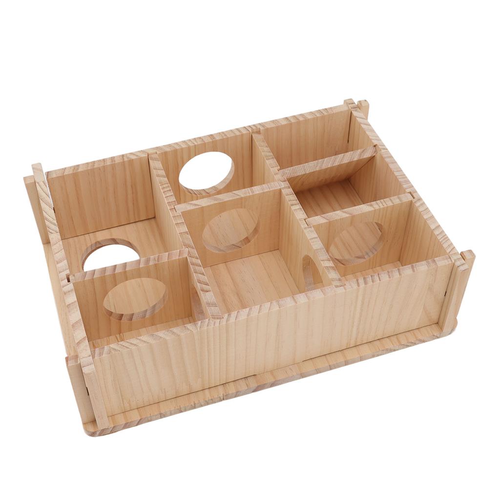 Wooden Hamster Ladder House Wear Resistant Hamster Platform with Hideout Climbing Ladder for Small Pets Chinchilla Rabbit