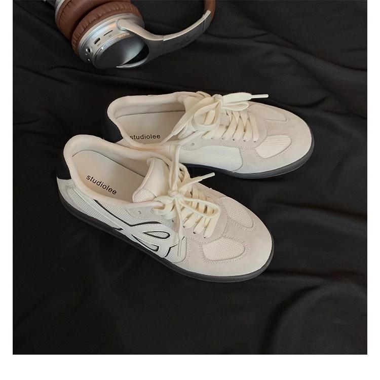 

Grape mother of the same style, genuine leather retro breathable round head lace-up thick sole heightening lightweight German training board shoes wom 40 белый