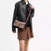 Coach Tabby 26 Crystal Logo Jacquard Classic Design Natural Grain Nappa Leather Shoulder Bag Medium Women Mushroom