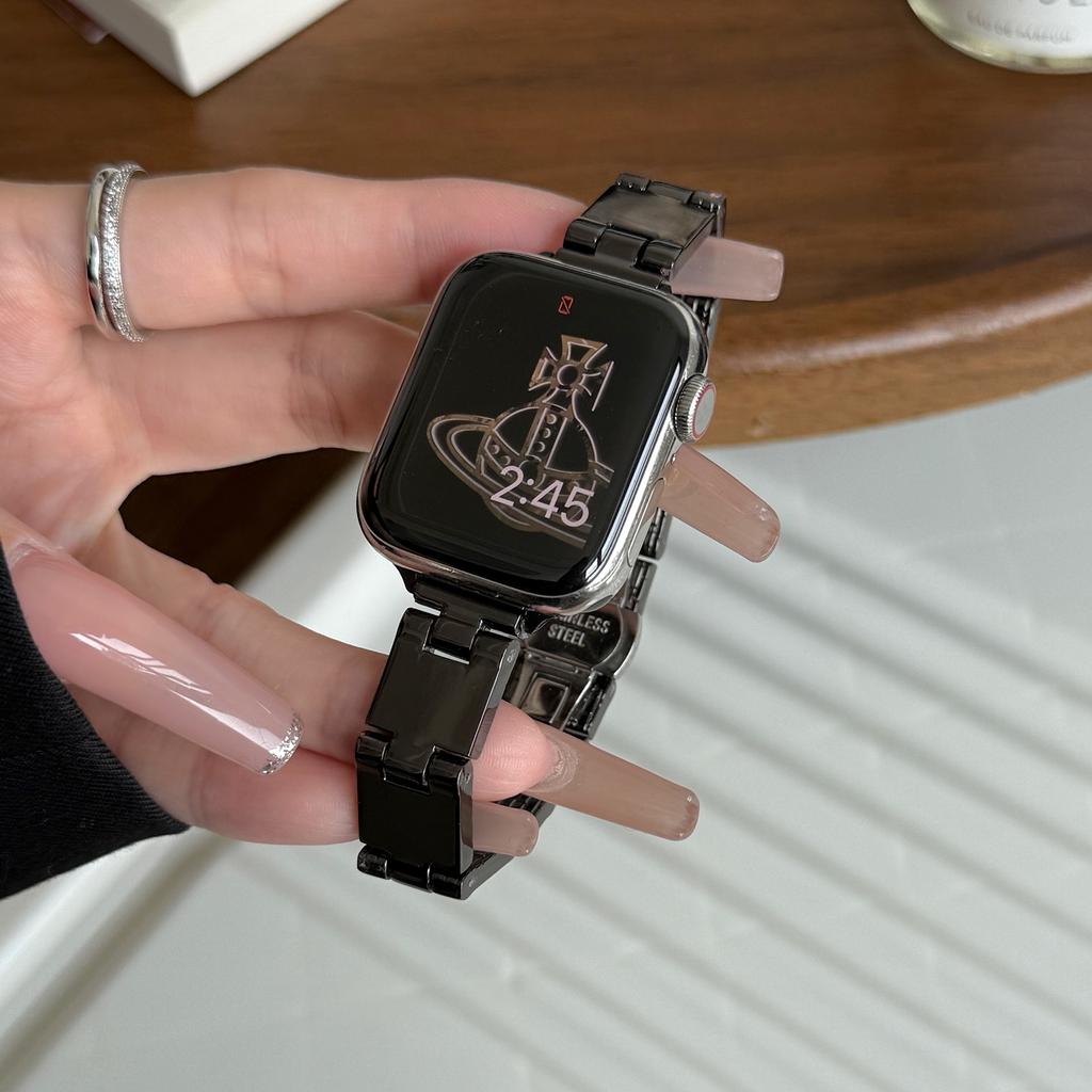 Watch Band For Apple Watch Series 10 Ultra 9 8 7 SE (2023) SE (2022) SE 3 2 1 46mm 49mm 45mm 44mm 42mm Mirror Finish Zinc Alloy Strap