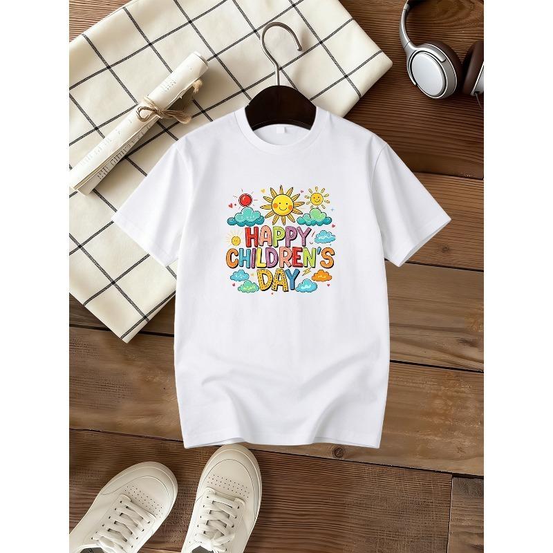 Europäische Größen Jungen Mode T-Shirt, mit niedlichen Cartoon-Aufdrucken, Weich und Atmungsaktiv, Geeignet für Sommerliche Outdoor-Aktivitäten