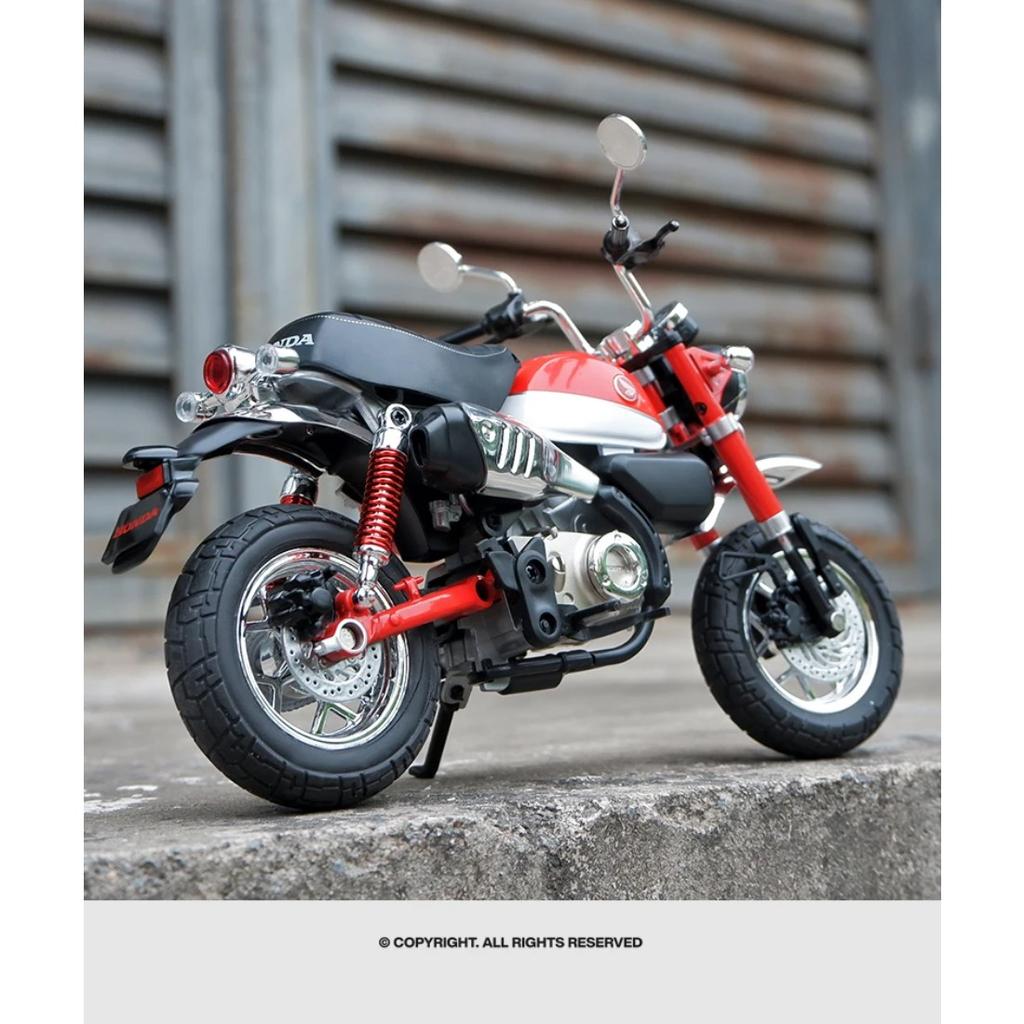 1/9 Honda Monkey 125 MINI Alloy Die Cast Motorcycle Model Toy Vehicle Collection Sound and Light Off Road Autocycle Toys Car