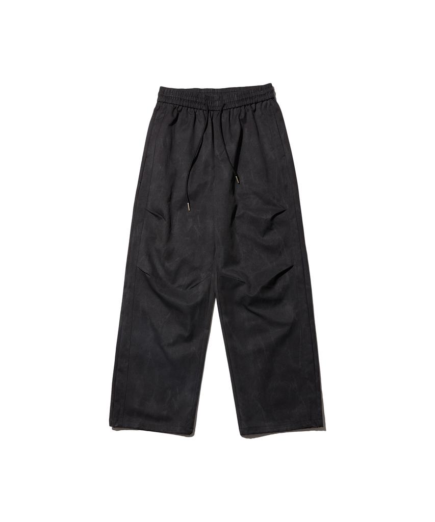 CREAM SODA LAB Natural Wash Wide String Pants Black
