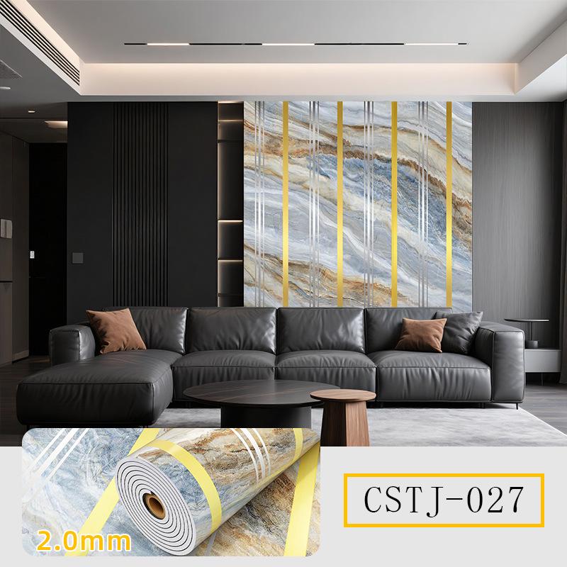 Selbstklebende, wasserfeste Marmorfliesen-Wandaufkleber für TV-Hintergrund und Dekoration