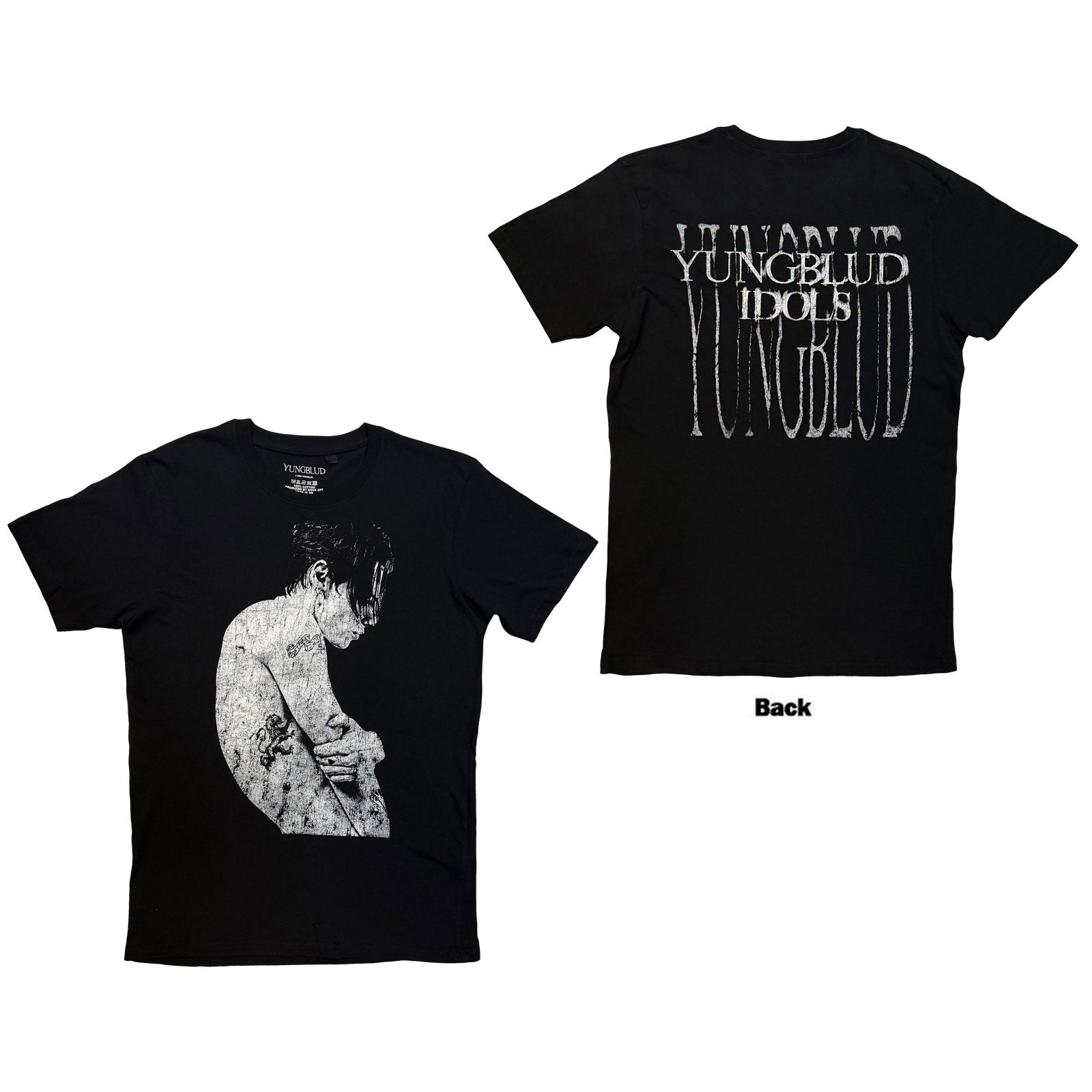 Yungblud tshirt idols photo black back print official new L