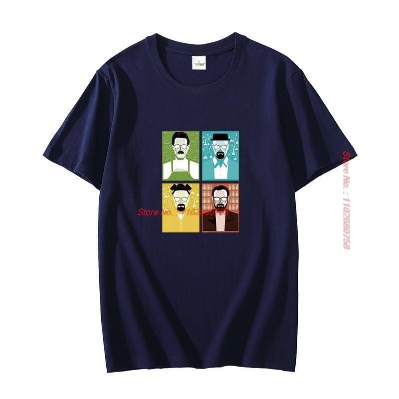 Faces Of Meth I Daunisex Langarm Breaking Walter Heisenberg White Cook Bad Graphic T Shirts Short Sleeve Tshirts Unisexs Clothes