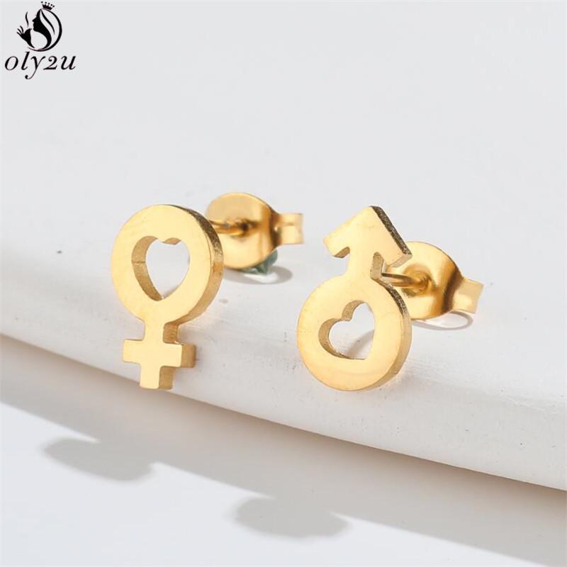 Asymmetry Stainless Steel Key Lock Earring for Women Rabbit Carrot Piercing Jewelry Girls Earrings Gifts Accessories