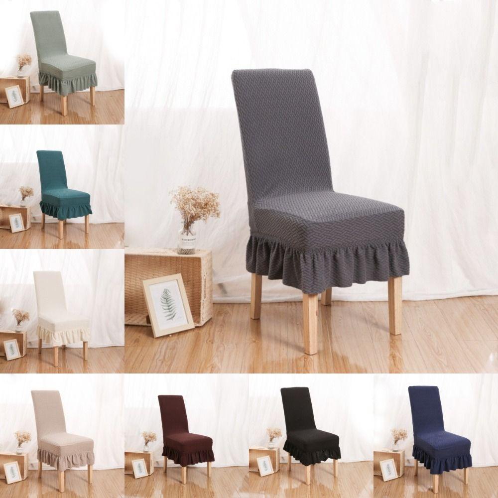 Jacquard Fabric Elastic Chair Cover Universal Size Wedding Seat Covers Living Room