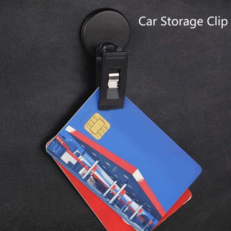 2pcs Multifunction Adhesive Clip Holder for Car Interiors Organizing Tickets Cards and Small Electronics Without Sliding