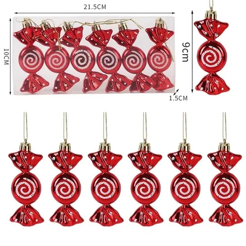 11cm Christmas Decoration Plastic Candy Hanging Christmas Tree Pendant for Home Room Decor 2026 New Year Gift Navidad Ornaments