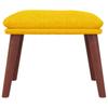 Recliner Chair with Ottoman Mustard Yellow Fabric