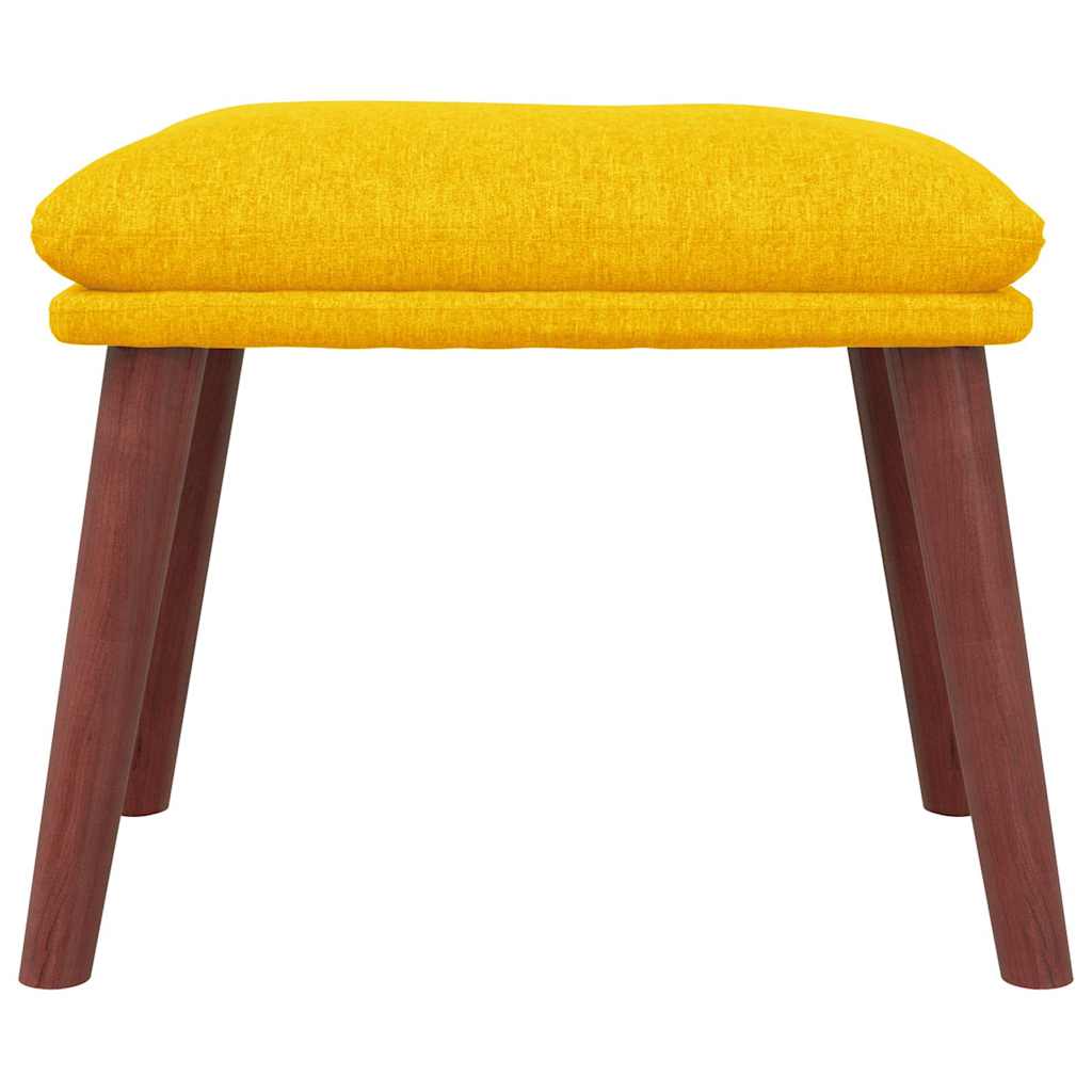 Recliner Chair with Ottoman Mustard Yellow Fabric