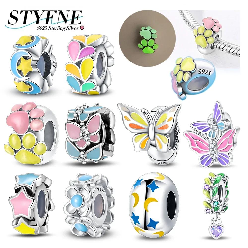 Charm Bead Charms Plata Originales Star Shape Moon Luminous Bead Charms Ideal For Charm Bead Charms Copper Bracelets Bead Charms Jewellery Making Wome