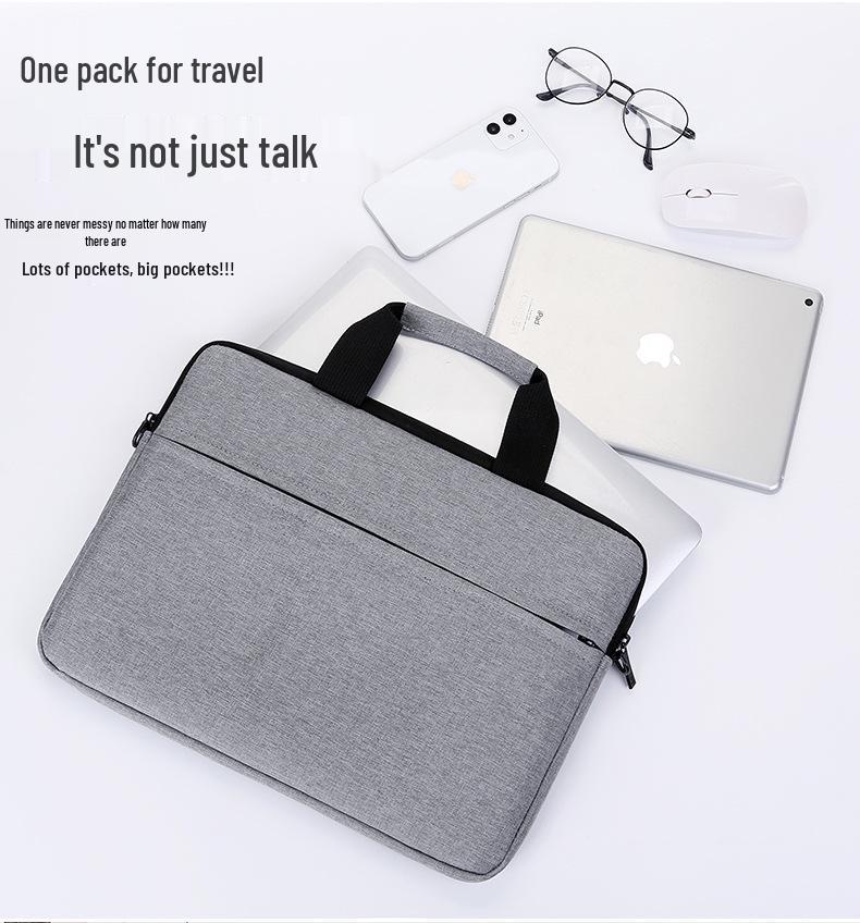 Fashionable Solid Color Laptop and iPad Handbag for Business Meetings