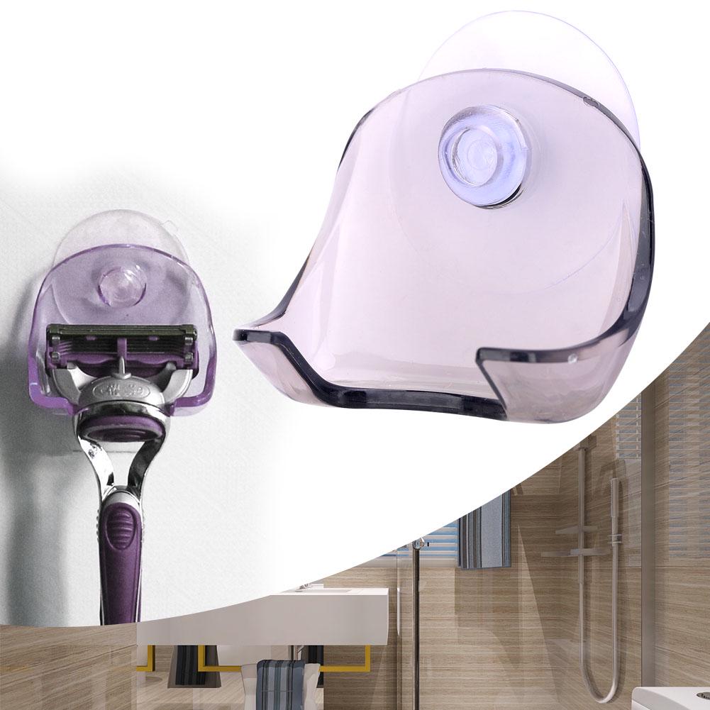 Razor Holder Wall Mounted Suction Cup Shaver Rack Hanger Bathroom Accessories