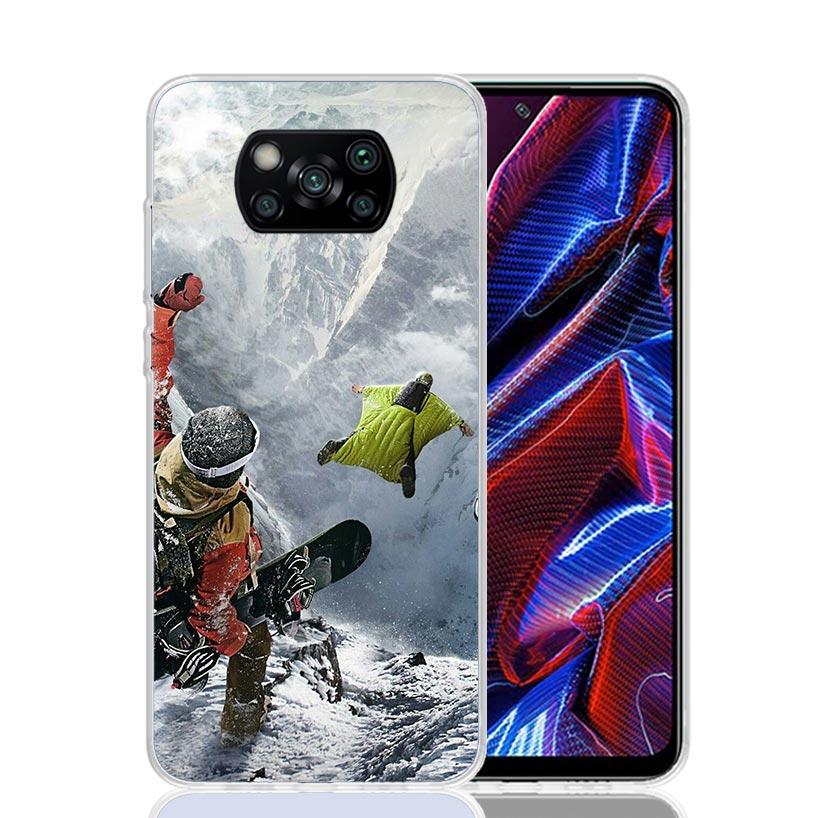 

Adventure Snowboarding Extreme Phone Case For Xiaomi Poco F7 Ultra X7 X6 Pro X5 Redmi 15 15C 13 13C 12 12C 10 10A 10C 9 9A 9C 9T Xiaomi Poco X6