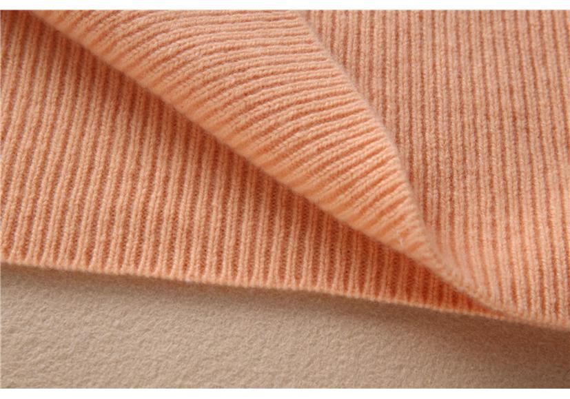 Ordos Cashmere Women's Stand-up Collar Garter Stitch Base Layer (Thickened Version)