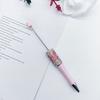 Decorative Beaded Pen Diamond Beadable Pens, Bling Rhinestone DIY Plastic Bead Pen, Crystal Cute Shaft Black Ink Ballpoint Pens for Decorations Office