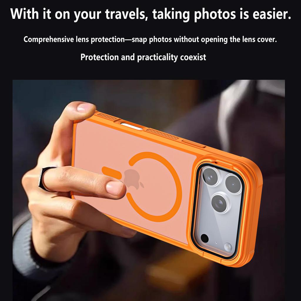 Skin Feel Strong Magnetic Acrylic Stand Phone case For iPhone 17 Pro Max 16 Plus 15 14 13 12 11 Shockproof For MagSafe Cover