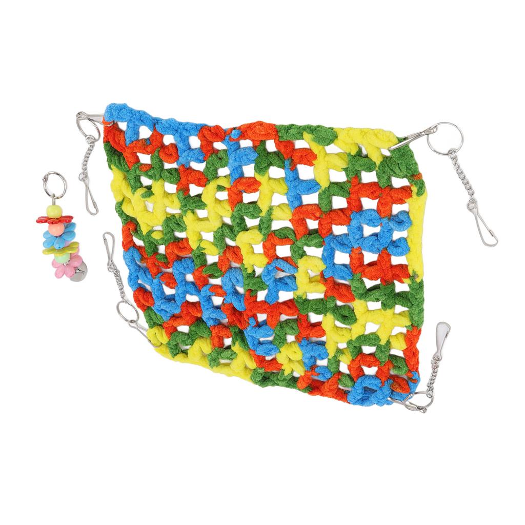 Hanging Hamster Bed Hand Woven Hamster Hammock Swing for Small Animal Chinchilla Rat Gerbil Sugar Glider 25x25cm