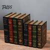 Talos Fake Book Decoration Ornaments, Flip-Top Hollow Storage Design, Vintage Style Decorative Box, for Coffee Table, Bookshelf Display