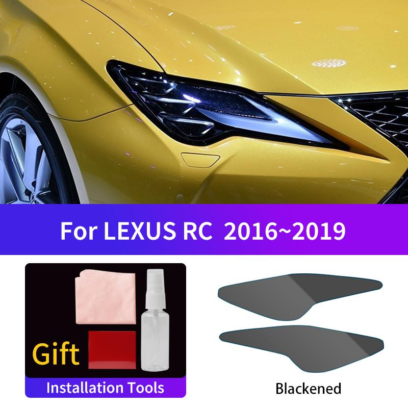 Suitable For LEXUS IS LX RC GS 2016-2019 HD Car Headlight Protective Film Vinyl Transparent Black TPU Sticker Auto Headlamp Film