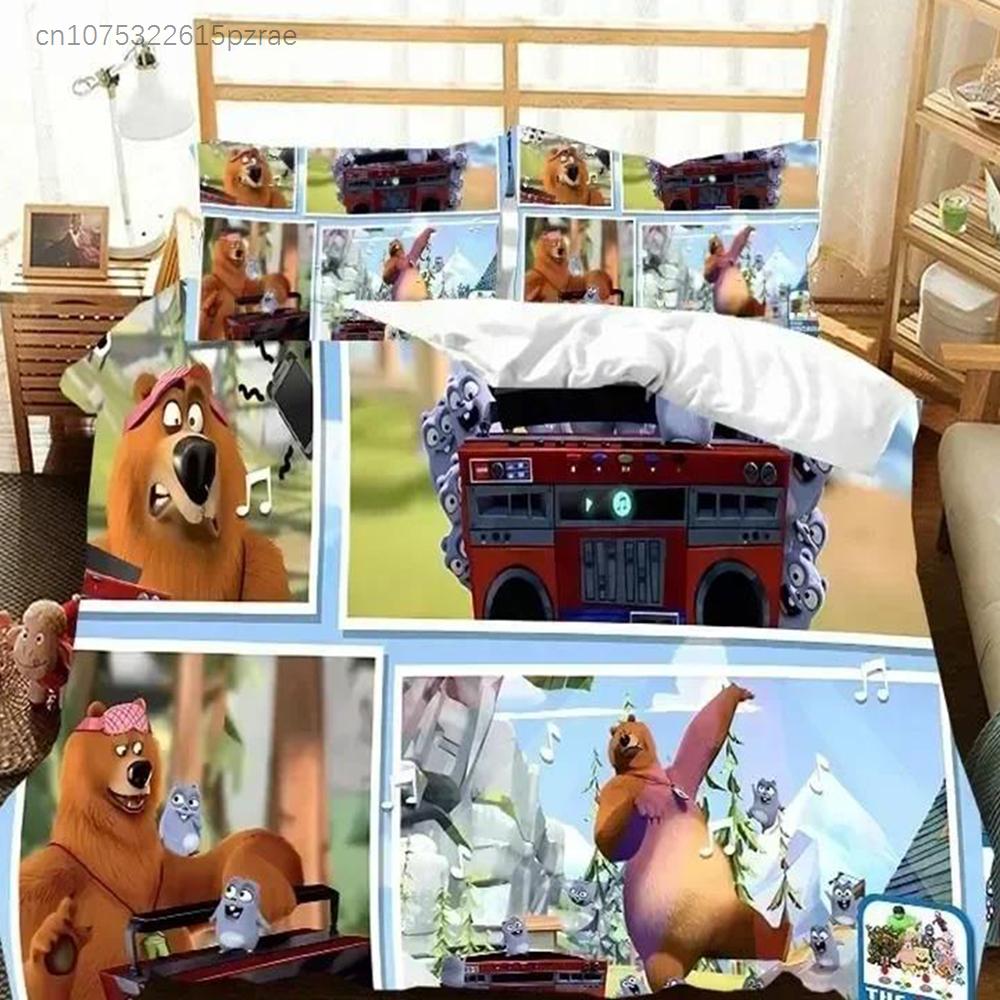 3D G-Grizzy And The Lemmings Bedding Set Printed Bed Set With Pillowcase Bed Duvet Cover Soft Queen King Size Bedclothes Home