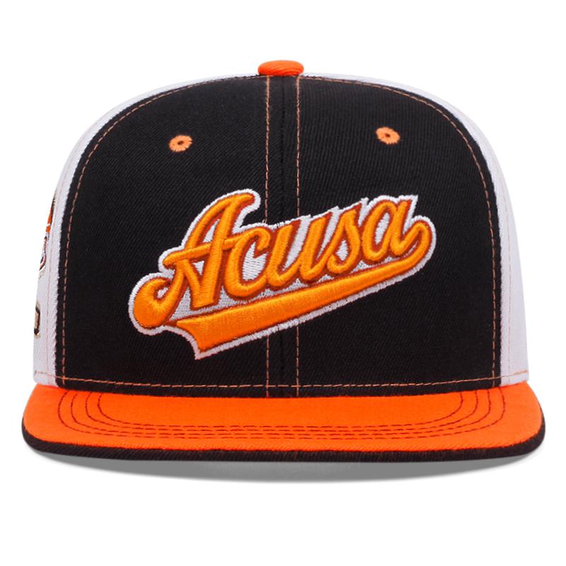 New Acusa Embroidered Men's Color Block Cap Youth Hip Hop Retro Hat Snapback Cotton High Quality Fashion Women's Hat