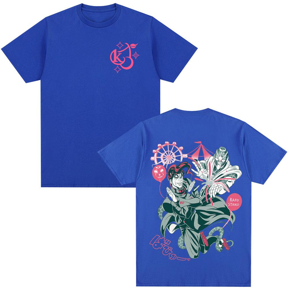 Anime JoJo Bizarre Adventure Tshirt Kakyoin Noriaki Jotaro Kujo Manga Graphic Tshirts Men Women Cotton Casual Oversized Tshirt