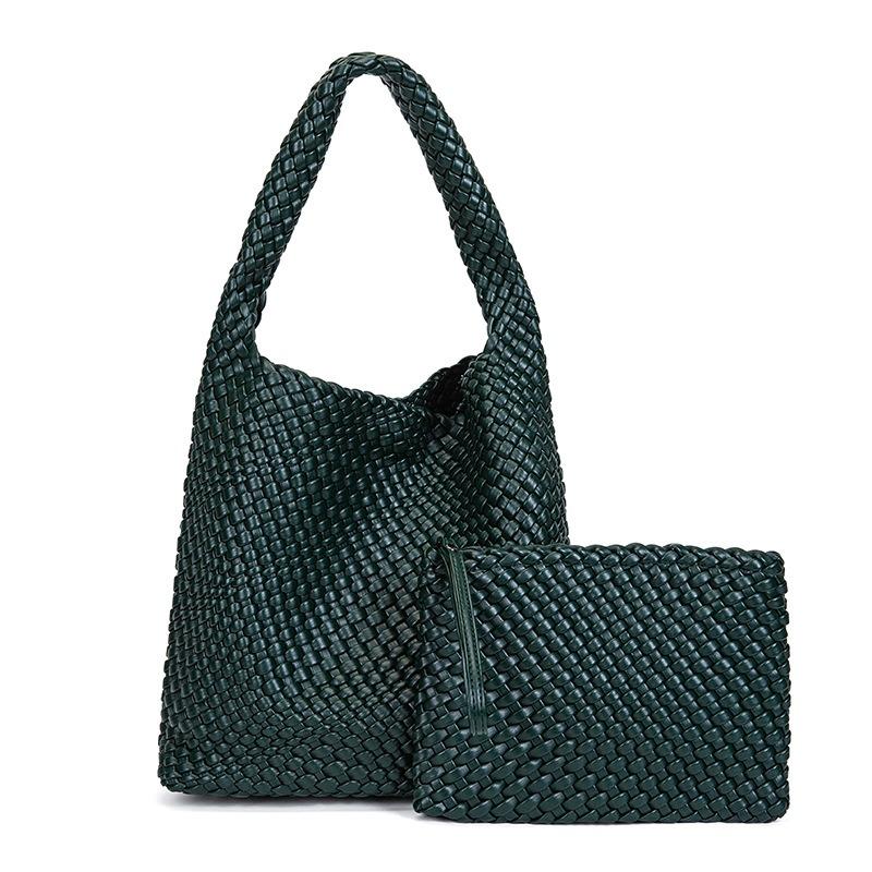 New Large-capacity Mother and Child Bag Fashion Trend Armpit Bag Simple Pure Woven Women's Bag